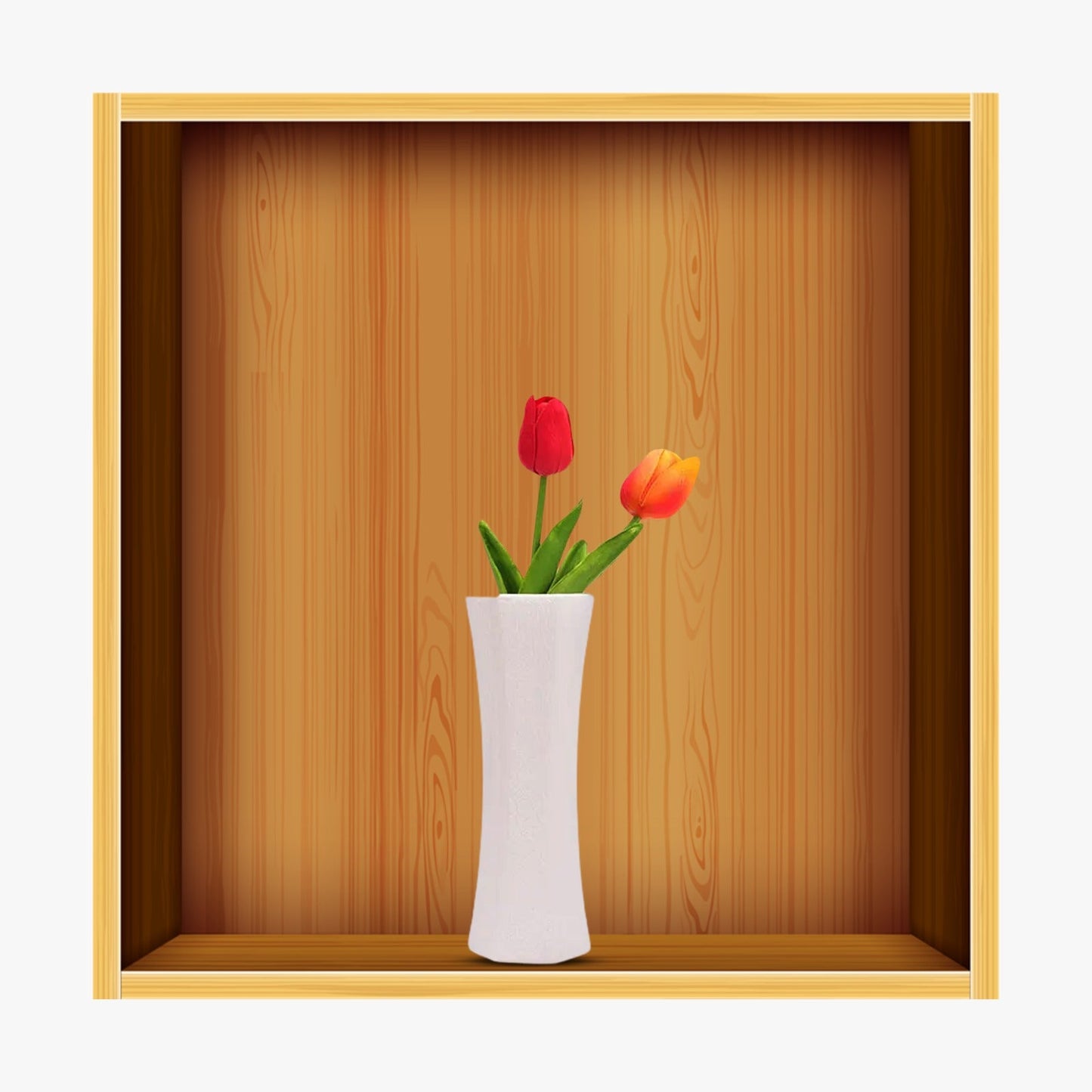 3D Wall Stickers Flower Vase (Pack Of 4)